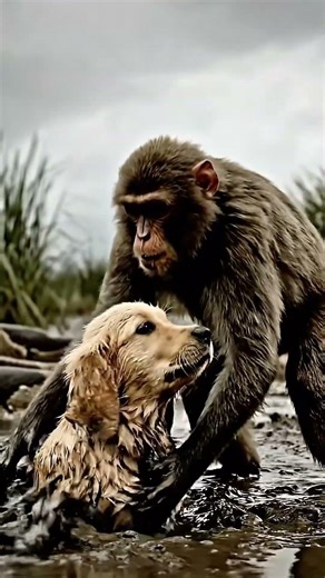 Hero Monkey Saves Puppy From Giant Python Attack