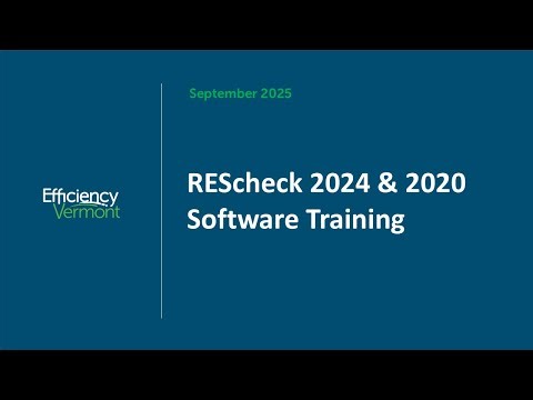 REScheck 2024 and 2020 Software Training