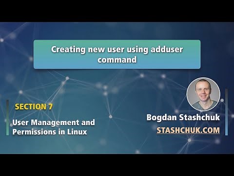 Linux Tutorial: 46 Creating new user using adduser command