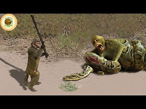 MONKEY VS PYTHON Fight To Death Monkey Fall Into Python's Mouth At The Silver River