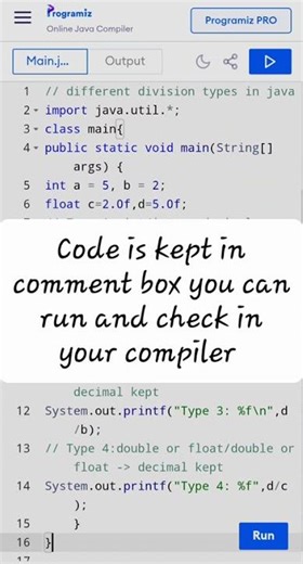 Episode 3: Division types in java