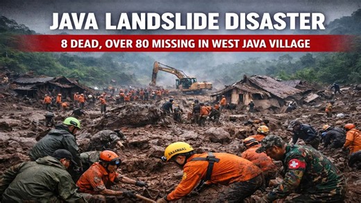 Predawn Landslide on Java Kills 8, Over 80 Missing as Rescuers Race Against Time - Watch Video