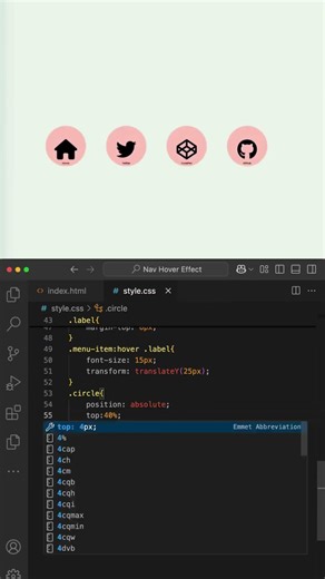 CSS Navigation Menu Animation #shorts #navbar #cssanimation #htmlcss #coding
