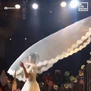 229K views · 83 reactions | The hottest wedding trend in China is flying veils that dramatically land on the bride. via In The Know Presents | B Dearly Presents | Facebook