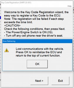 Help programming new smart key using Techstream VXDIAG...