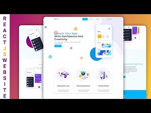 How to Create Responsive App Landing Website With ReactJS || ReactJS Website Tutorial