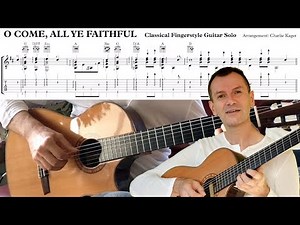 ADESTE FIDELES TABS Fingerstyle Guitar LYRICS venite adoremus
