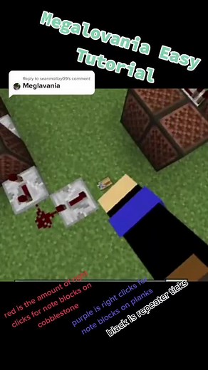 Reply to @seanmolloy09 - Easy megalovania tutorial in minecraft note blocks #minecraftmusic #fyp #minecraft #megalovania