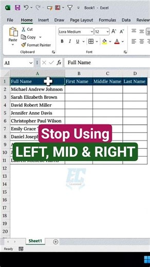 STOP Using LEFT, MID & RIGHT in Excel - Try This Instead TODAY!