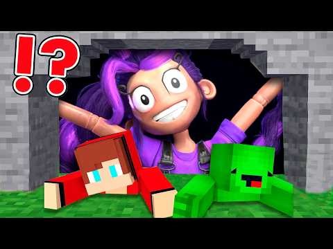 Why SCARY LILY LOVEBRAIDS JJ and Mikey in CAVE - Maizen Minecraft Security House