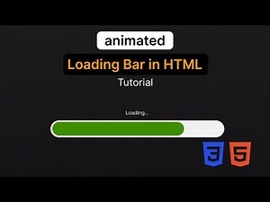 HOW to Code a LOADING BAR in HTML!
