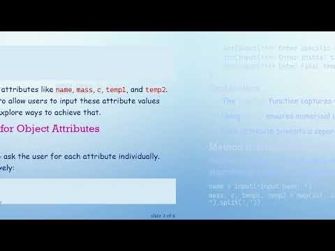 How to Take an Object Attribute as an Input in Python 3