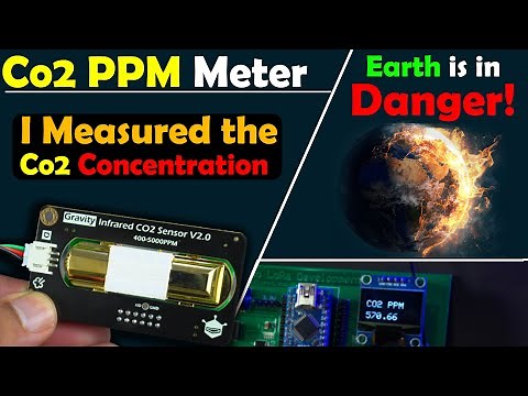 CO2 Sensor Arduino, co2 ppm levels indoor, co2 meter, co2 concentration in earth’s atmosphere, NDIR