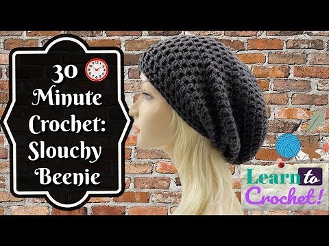 How to Crochet | Easy 30 Minute Slouchy Hat for Beginners| ❤LifeWithLisa343💋