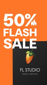50% Off ⚡️ Fruity Edition Flash Sale Get started with beatmaking, melodies, and full arrangements using the iconic piano roll and full MIDI support — all for half the price, and with Lifetime Free Updates. | FL Studio | Facebook