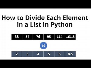 How to Divide Each Element in a List in Python - Be on the Right Side of Change
