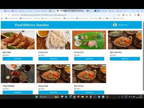 food delivery angular spring boot aws rds ec2 eks mongodb microservices project deployed on demo