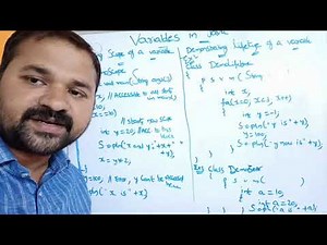 Variables in Java || dynamic initialization of variables in java || scope and lifetime of a variable
