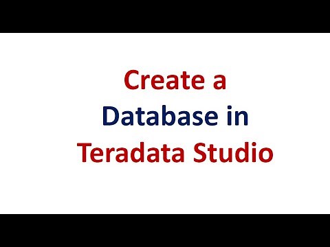 How to Create Database in Teradata Studio 2021