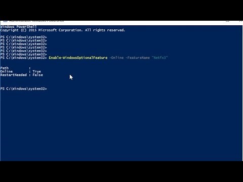 Install .NET Framework 3.5 in PowerShell
