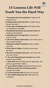 410K views · 4K reactions | 15 lessons life will teach you the hard | Lessons Taught By Life | Facebook