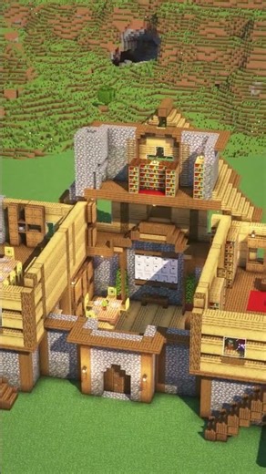 Minecraft 7 Players Starter House 🏘️ 3D Build guide on Heybuilds.com Link in Bio🔗 Build by ‪@durtaf_‬