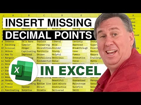 Excel - Decimal Precision: Excel Filling in Missing Decimal Points - Episode 2364