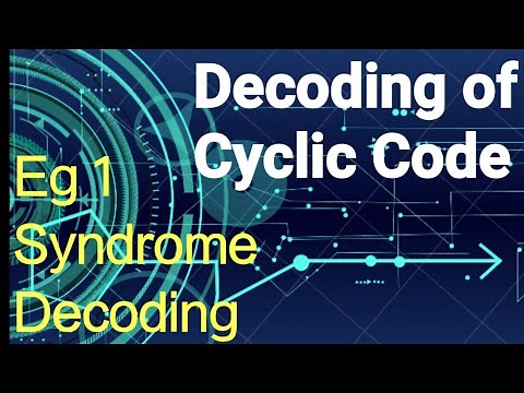 Syndrome Decoding | Decoding of Cyclic Codes | (solved example 1)