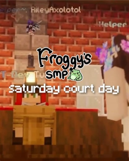 FroggySMP Court Day! Our server does alot of roleplaying and likes to have fun in discord vcs! ip: froggysmp.net port: 60403 discord.gg/froggysmp www.froggysmp.net We love to focus on community vibes and not the typical p2w minecraft survival server features. You can make a lot of money in-game with the economy here, utilize free custom enchantments and explore our new generated world! We’re Java & Bedrock compatible, with skills to gain gain and jobs to make money with and climb the ranks. #min