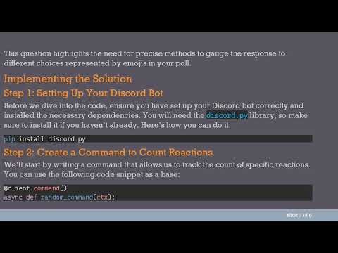 How to Compare Reaction Counts on Discord Messages Using Python
