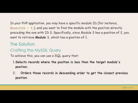 How to Select a Previous Value in a MySQL Query with PHP