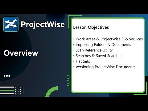 Module 1: Getting Started with ProjectWise (Overview)