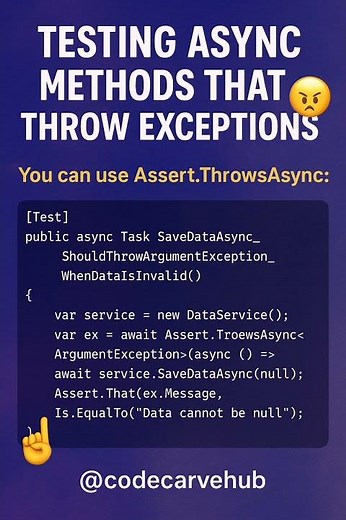 How to Test Async Methods in NUnit C#⚡✅ | Unit Testing #nunit #asyncawait #unittesting #codecarvehub