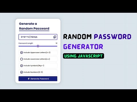 Random password generator | JavaScript Project for Beginners