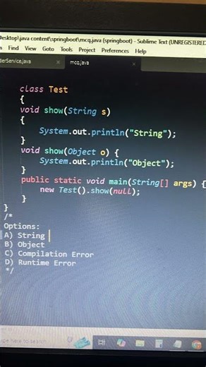 What will be the output #corejava #interviewquestions #LearnToCode #techeducation #programminghumor