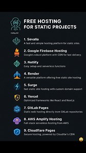 66K views · 359 reactions | Free Hosting for static projects  #codinggirl #programming #development #developpementpersonnel #ReactJS #javascriptchallenge #java #pattern #javascriptdeveloper #hosting | Coding Girl | Facebook