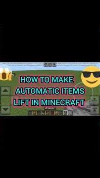 Items lift tutorial in Minecraft #tutorial #gaming. #minecraft