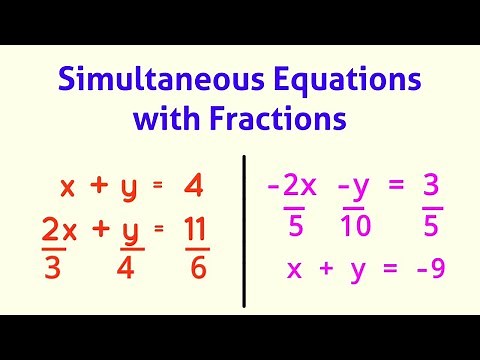 Simultaneous Equations With Fractions for IGCSE Cambridge and Edexcel Mathematics