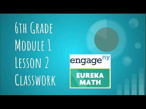 Engage NY // Eureka Math Grade 6 Module 1 Lesson 2 Classwork