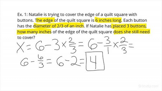 Solving Multistep Word Problems Involving Fractions | Math | Study.com