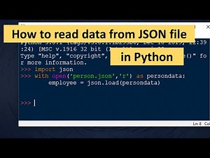 How to read data from JSON file in Python