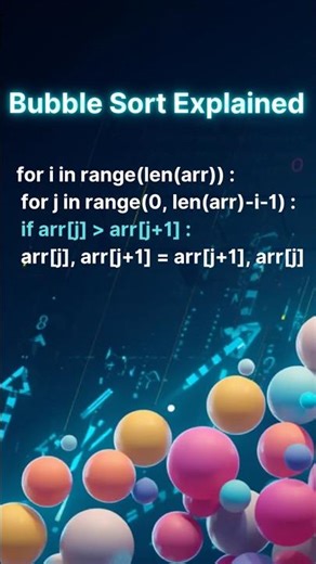 Bubble Sort - Explained Simply || Sorting Algorithm For Beginners #shorts