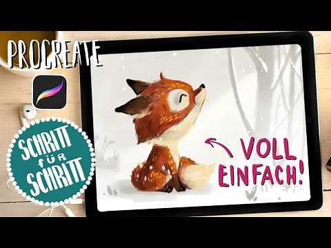 Procreate Tutorial - How to Draw a Fox - German