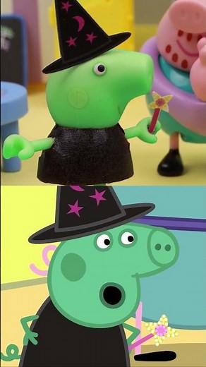 Tales VS Toys: WICKED Argument! 🪄🧙‍♀️ #PeppaPig #Shorts #toys #toyplay