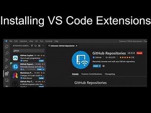Installing VS Code extensions - GitHub Repositories