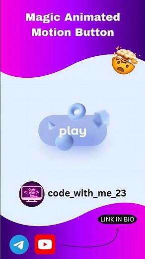 Magic Animated Motion Button using HTML & CSS ✨ | Smooth UI Animation 💻