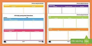 EYFS Early Learning Goals Observations Template