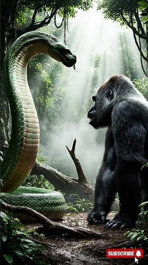 “Giant Gorilla Battles 30-Foot Python in the Jungle | Unbelievable Power!”