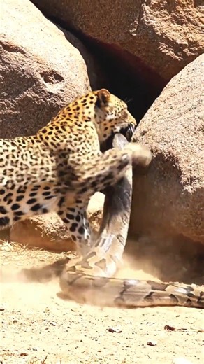 Leopard vs Python: The Ultimate Battle for Survival! 🐆🐍