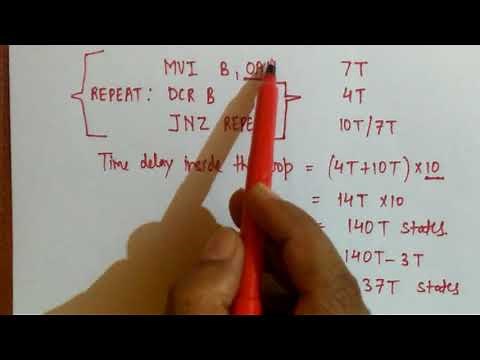 Program to Generate Delay using 8085 microprocessor.(Delay in 8085)